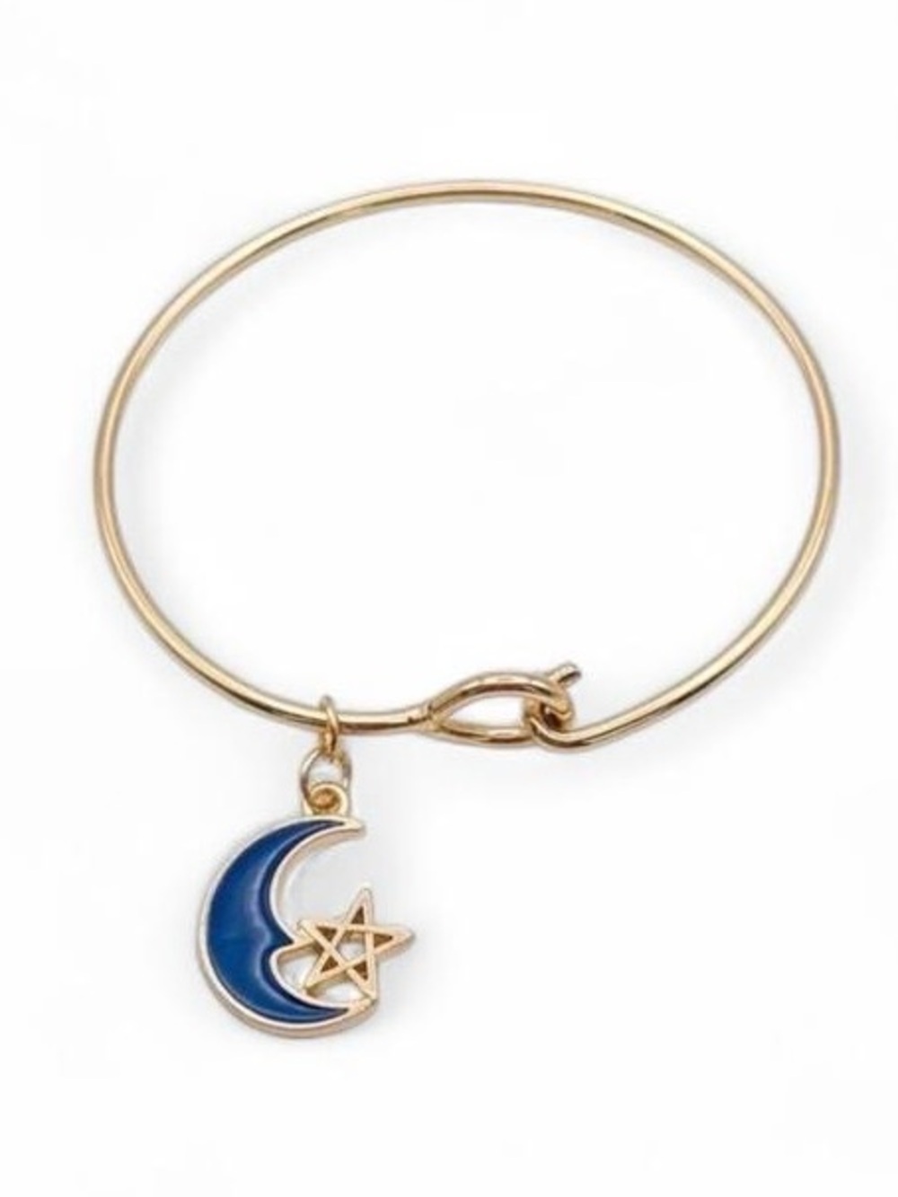 NWOT Stainless Steel Blue Moon Charm Bracelet